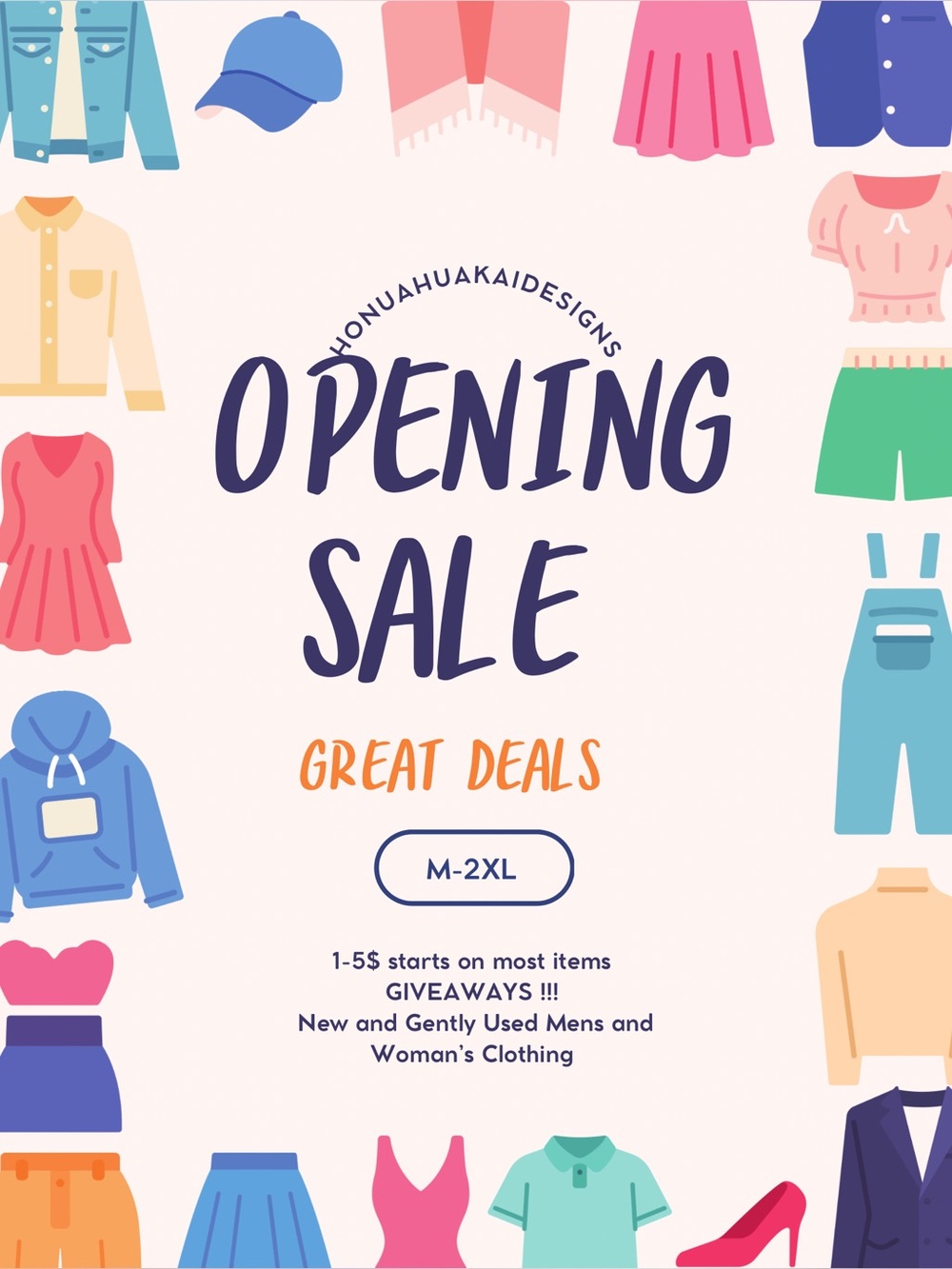 Opening Sale Graphic - Multicolor Clothing Illustration